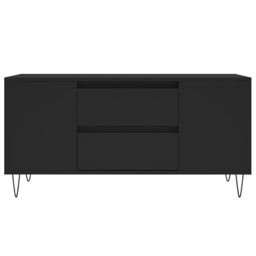 vidaXL Τραπεζάκι Σαλονιού Μαύρο 102x44,5x50cm από Επεξεργασμένο Ξύλο 1 τεμ.