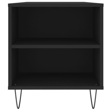 vidaXL Τραπεζάκι Σαλονιού Μαύρο 102x44,5x50cm από Επεξεργασμένο Ξύλο 1 τεμ.