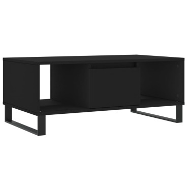 vidaXL Τραπεζάκι Σαλονιού Μαύρο 90x50x36,5cm Επεξεργασμ. Ξύλο 1 τεμ.