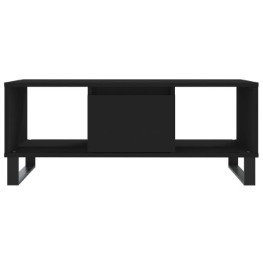 vidaXL Τραπεζάκι Σαλονιού Μαύρο 90x50x36,5cm Επεξεργασμ. Ξύλο 1 τεμ.