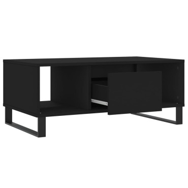vidaXL Τραπεζάκι Σαλονιού Μαύρο 90x50x36,5cm Επεξεργασμ. Ξύλο 1 τεμ.