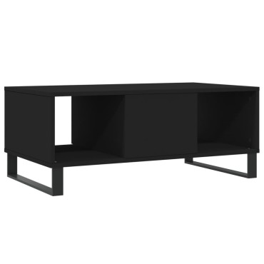 vidaXL Τραπεζάκι Σαλονιού Μαύρο 90x50x36,5cm Επεξεργασμ. Ξύλο 1 τεμ.