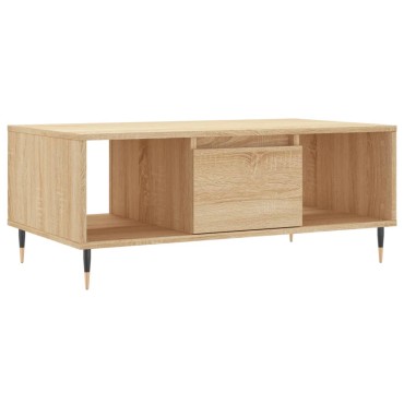 vidaXL Τραπεζάκι Σαλονιού Sonoma Δρυς 90x50x36,5cm Επεξεργασμ. Ξύλο 1 τεμ.