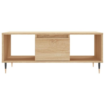 vidaXL Τραπεζάκι Σαλονιού Sonoma Δρυς 90x50x36,5cm Επεξεργασμ. Ξύλο 1 τεμ.