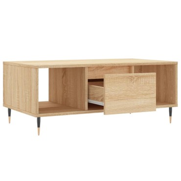 vidaXL Τραπεζάκι Σαλονιού Sonoma Δρυς 90x50x36,5cm Επεξεργασμ. Ξύλο 1 τεμ.