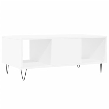 vidaXL Τραπεζάκι Σαλονιού Λευκό 90x50x36,5cm Επεξεργασμένο Ξύλο 1 τεμ.