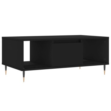 vidaXL Τραπεζάκι Σαλονιού Μαύρο 90x50x36,5cm Επεξεργασμ. Ξύλο 1 τεμ.