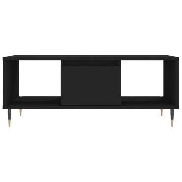 vidaXL Τραπεζάκι Σαλονιού Μαύρο 90x50x36,5cm Επεξεργασμ. Ξύλο 1 τεμ.