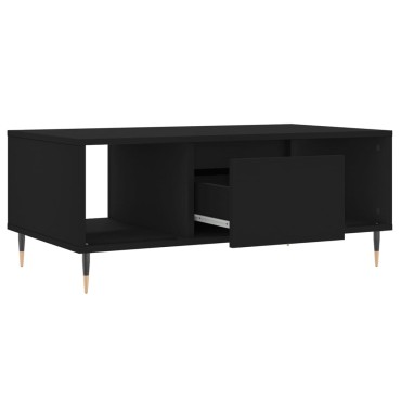 vidaXL Τραπεζάκι Σαλονιού Μαύρο 90x50x36,5cm Επεξεργασμ. Ξύλο 1 τεμ.