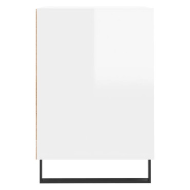 vidaXL Έπιπλο Τηλεόρασης Γυαλ. Λευκό 160x35x55cm Επεξεργασμένο Ξύλο