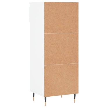 vidaXL Παπουτσοθήκη Γυαλιστερό Λευκό 40x36x105cm Επεξεργασμένο Ξύλο