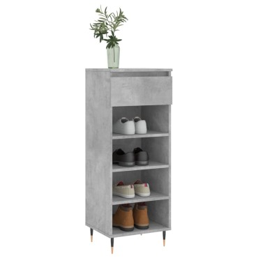 vidaXL Παπουτσοθήκη Γκρι Σκυροδέματος 40x36x105cm Επεξεργασμένο Ξύλο