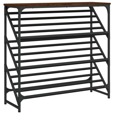 vidaXL Παπουτσοθήκη Καφέ Δρυς 90x30x85cm Επεξεργασμένο Ξύλο
