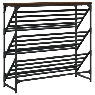 vidaXL Παπουτσοθήκη Καφέ Δρυς 90x30x85cm Επεξεργασμένο Ξύλο