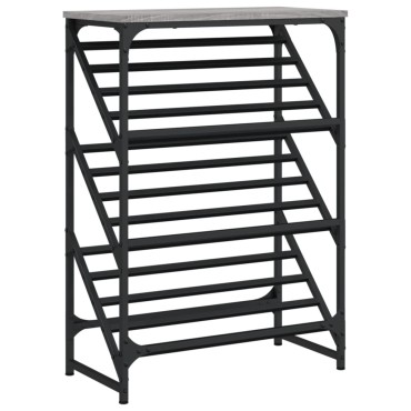 vidaXL Παπουτσοθήκη Γκρι Sonoma 60x30x85cm από Επεξεργασμένο Ξύλο