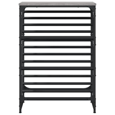 vidaXL Παπουτσοθήκη Γκρι Sonoma 60x30x85cm από Επεξεργασμένο Ξύλο