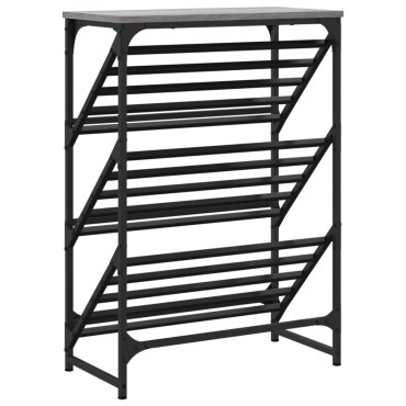 vidaXL Παπουτσοθήκη Γκρι Sonoma 60x30x85cm από Επεξεργασμένο Ξύλο