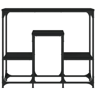 vidaXL Τραπέζι Κονσόλα Μαύρο 89,5x28x76cm από Επεξεργασμένο Ξύλο 1 τεμ.