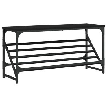 vidaXL Παπουτσοθήκη Μαύρη 90x30x45cm από Επεξεργασμένο Ξύλο