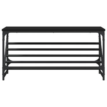 vidaXL Παπουτσοθήκη Μαύρη 90x30x45cm από Επεξεργασμένο Ξύλο