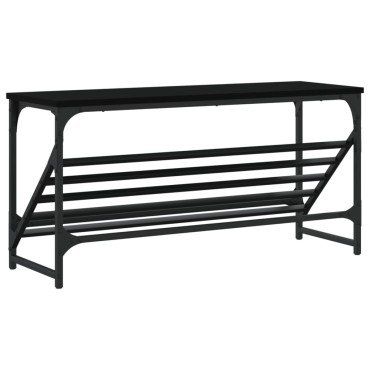 vidaXL Παπουτσοθήκη Μαύρη 90x30x45cm από Επεξεργασμένο Ξύλο