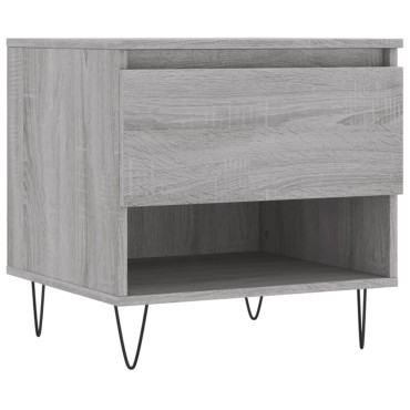 vidaXL Τραπεζάκι Σαλονιού Γκρι Sonoma 50x46x50cm Επεξεργασμένο Ξύλο 1 τεμ.