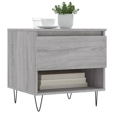 vidaXL Τραπεζάκι Σαλονιού Γκρι Sonoma 50x46x50cm Επεξεργασμένο Ξύλο 1 τεμ.