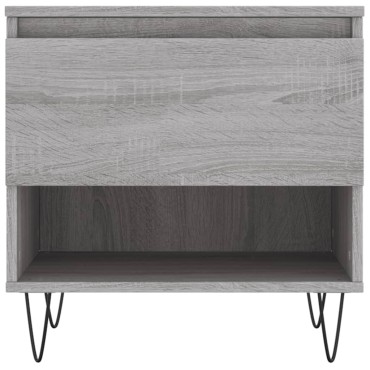 vidaXL Τραπεζάκι Σαλονιού Γκρι Sonoma 50x46x50cm Επεξεργασμένο Ξύλο 1 τεμ.