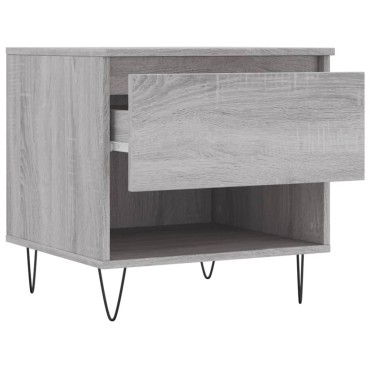 vidaXL Τραπεζάκι Σαλονιού Γκρι Sonoma 50x46x50cm Επεξεργασμένο Ξύλο 1 τεμ.