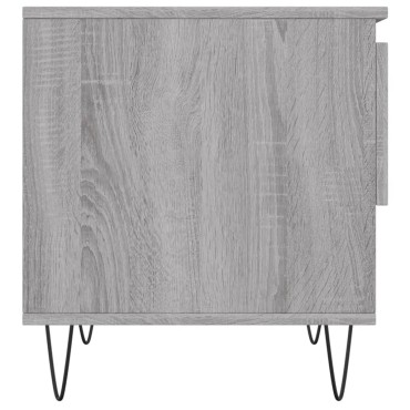 vidaXL Τραπεζάκι Σαλονιού Γκρι Sonoma 50x46x50cm Επεξεργασμένο Ξύλο 1 τεμ.