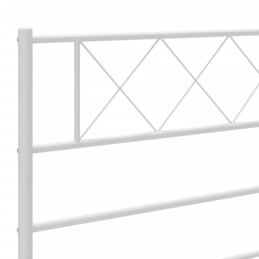 vidaXL Κεφαλάρι Λευκό Μεταλλικό 105x3x90cm 1 τεμ.