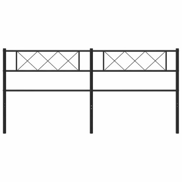 vidaXL Κεφαλάρι Μαύρο Μεταλλικό 187x3x90cm 1 τεμ.