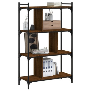 vidaXL Βιβλιοθήκη 4 Επιπέδων Καφέ Δρυς 76x32x123cm Επεξ. Ξύλο 1 τεμ.