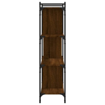 vidaXL Βιβλιοθήκη 4 Επιπέδων Καφέ Δρυς 76x32x123cm Επεξ. Ξύλο 1 τεμ.
