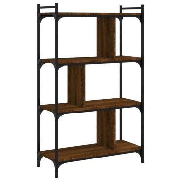 vidaXL Βιβλιοθήκη 4 Επιπέδων Καφέ Δρυς 76x32x123cm Επεξ. Ξύλο 1 τεμ.