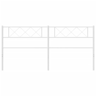 vidaXL Κεφαλάρι Λευκό Μεταλλικό 206x3x90cm 1 τεμ.