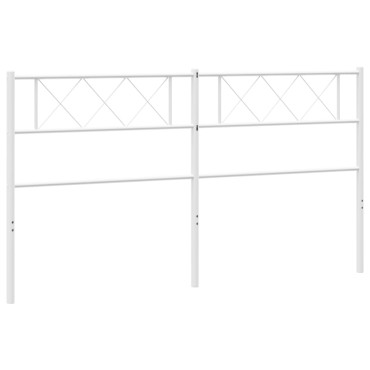 vidaXL Κεφαλάρι Λευκό Μεταλλικό 206x3x90cm 1 τεμ.