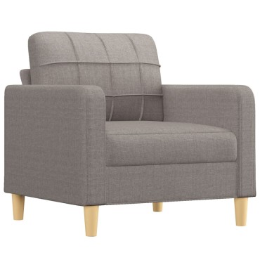 vidaXL Σετ Σαλονιού 3 τεμ. Taupe από Ύφασμα 78x77x80cm  Διθέσιος Τριθέσιος