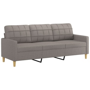 vidaXL Σετ Σαλονιού 3 τεμ. Taupe από Ύφασμα 78x77x80cm  Διθέσιος Τριθέσιος