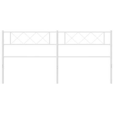 vidaXL Κεφαλάρι Λευκό Μεταλλικό 198x3x90cm 1 τεμ.