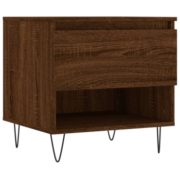 vidaXL Τραπέζι Σαλονιού Καφέ Δρυς 50x46x50cm Επεξεργασμένο Ξύλο 1 τεμ.