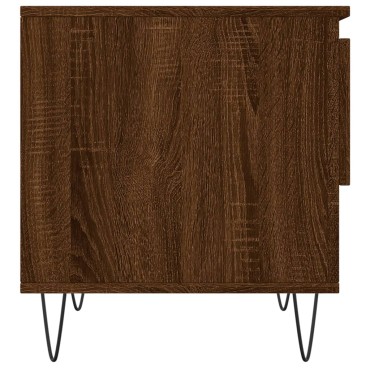 vidaXL Τραπέζι Σαλονιού Καφέ Δρυς 50x46x50cm Επεξεργασμένο Ξύλο 1 τεμ.