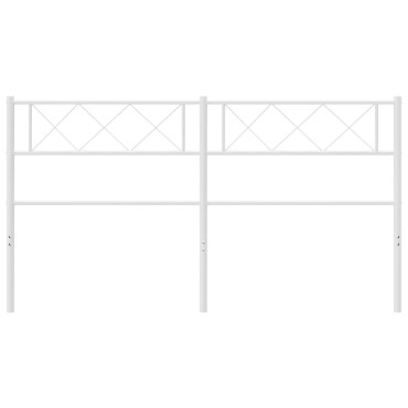 vidaXL Κεφαλάρι Λευκό Μεταλλικό 125x3x90cm 1 τεμ.