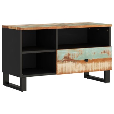 vidaXL Έπιπλο Τηλεόρασης 80x33x46cm Μασίφ Ανακυκλ. Ξύλο & Επεξ. Ξύλο