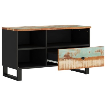 vidaXL Έπιπλο Τηλεόρασης 80x33x46cm Μασίφ Ανακυκλ. Ξύλο & Επεξ. Ξύλο