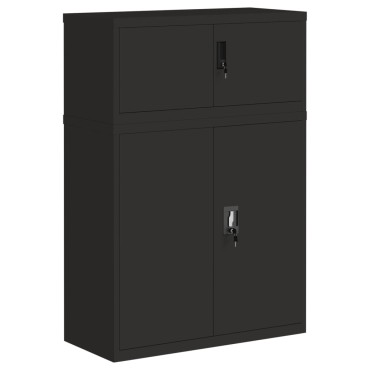 vidaXL Αρχειοθήκη Μαύρη 90x40x130cm Ατσάλινη