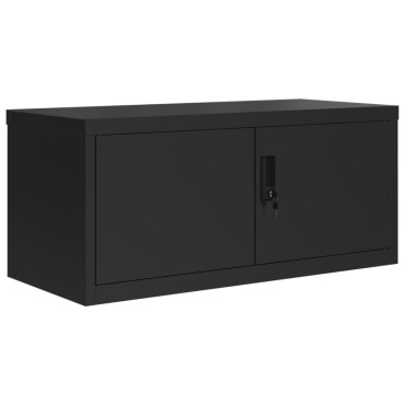 vidaXL Αρχειοθήκη Μαύρη 90x40x130cm Ατσάλινη