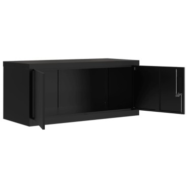 vidaXL Αρχειοθήκη Μαύρη 90x40x130cm Ατσάλινη