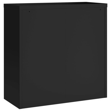 vidaXL Αρχειοθήκη Μαύρη 90x40x130cm Ατσάλινη