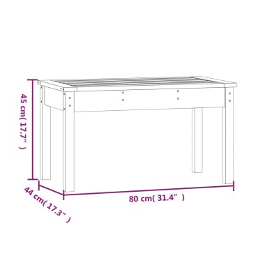 vidaXL Παγκάκι Κήπου 80x44x45cm από Μασίφ Ξύλο Ψευδοτσούγκας 1 τεμ.
